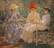 Edmund Charles Tarbell Three Sisters A Study in June Sunlight USA oil painting artist